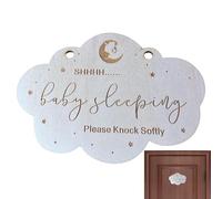 Accroche-porte en bois pour chambre d'enfant - Ne pas déranger le panneau de couchage de la pépinière | Fournitures de décoration de conception de corde et de crochet pour le bouton de porte, la pépin