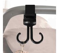 Accroche-Sac pour Poussette | Porte-bagages rotatif à 360 degrés robuste | Avec Lanières et Attaches - Pour Maman Couches Courses Sacs À Main Sac À Dos Fauteuil Roulant Shopping Voyage