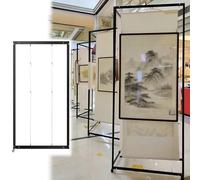 accroche tableau Panneau d'exposition pliable portable avec roues, support d'exposition d'art ajustable pour galeries, chevalet mobile pour salons professionnels(1pc,80x180cm(31 1/2"x70 7/8"))