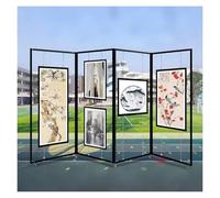 accroche tableau Support d’exposition d’art multipanneau réglable, rack à cadres suspendus pour galeries, support métallique pliable pour salons(5pcs,120x250cm(47 1/4"x98 3/8"))