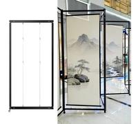 accroche tableau Support d'exposition d'art à cadre aluminium avec crochets, chevalet mobile de galerie pour peintures & affiches, support pliable à suspension(6pcs,80x180cm(31 1/2"x70 7/8"))