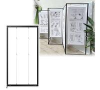 accroche tableau Support d'exposition d'art mobile, chevalet à suspension pliable avec roues pour galeries & salons d'art, chevalet portable pliable(8pcs,80x180cm(31 1/2"x70 7/8"))
