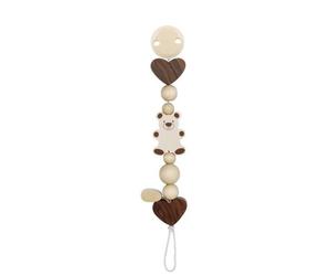 Accroche Tétine Bois naturel Coeur & Ours Heimess - Jouets