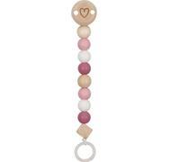 Accroche-Tétine Coeur Rose