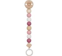 Accroche-tétine cœur rose rose TU