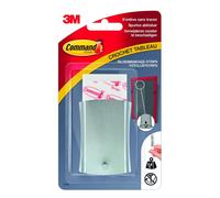 Command Accroche Adhésive pour Tableaux, Extra Large XL, Argenté - 1 Crochet et 4 Grandes Languettes, 3,6 kg - Accrochage Sans Dommage