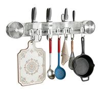 Accroches De Douche À Ventouse | Rail Réglable 8 Supports | Accroches Murales à Ventouse,Pour Maison Salle De Bain Carrelage Verre Métal Serviette Éponge Planche À Découper Sac