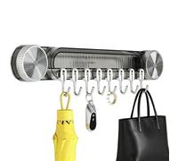 Accroches De Douche À Ventouse | Rail Réglable 8 Supports | Crochets De Cuisine Pour Mur Sans Dégâts | Pour Cuisine Salle de Bain Douche Carrelage Verre Serviette Planche à Découper Chapeau Manteau Sa