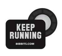 Accroches dossards magnétiques Bibbits Keep Running Rose 20x15 mm