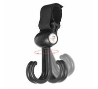 Accroches pour poussette - Support Pivotant Robuste | Avec Lanières et Attaches | Pour Maman Couches Courses Sacs À Main Sac À Dos Fauteuil Roulant Shopping Voyage