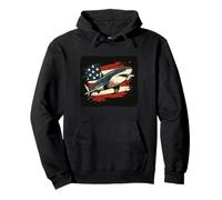 Accrochez dix avec ce costume de drapeau de requin patriotique Sweat à Capuche
