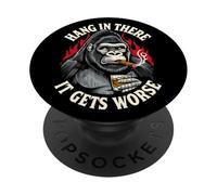 Accrochez-Le là, il Devient Pire Design Gorille PopSockets PopGrip Adhésif