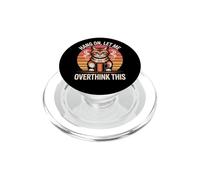 Accrochez-Le Let Me Overthink This Retro Orange Cat Coffee Lover PopSockets PopGrip pour MagSafe