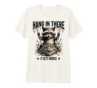 Accrochez-Vous, ça Devient Pire - Aventure de Raton Laveur T-Shirt Haut de Gamme