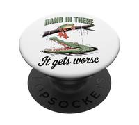 Accrochez-vous, ça empire. Grenouille et alligator PopSockets PopGrip Adhésif