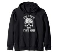Accrochez-Vous, ça s'aggrave Skull Funny Sarcastic Sweat à Capuche