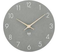ACCSHINE 25cm MDF Bbois Radio Commandé Horloge Murale sans Tic - Tac, Silencieux, Batterie à Quartz, Grande Facile à Lire pour la Chambre, la Maison, la Cuisine, la Chambre à Coucher