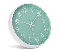 ACCSHINE Horloge Murale Numérique Moderne Silencieuse 30cm Vert | Design Moderne, Numerique, Grande pile - Facile à lire - Pour chambre, maison, cuisine, chambre à coucher, bureau, école