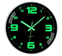 ACCSHINE Horloge Murale silencieuse Lumineuse - 25 cm - Design Moderne - Digitale - Horloge numérique Murale - sans tic tac - pour Chambre, Maison, Cuisine, Chambre à Coucher, Bureau, Vintage, geante