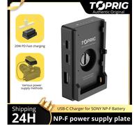 Accsoon Adaptateur de batterie NP-F Toprig Plaque de montage USB-C les touristes Sortie 30W Sortie PD 5V3A Développements rapides,sortie CC 6V,sortie USB 5V 9V 12V