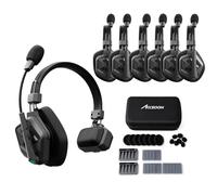 Accsoon Como II Système de casque intercom sans fil 7 personnes, kit de communication full-duplex (1H6R), réduction de bruit ENC, autonomie jusqu'à 17h pour cinéma, événements live et équipes de produ