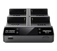 Accsoon TopRig 100W 4-Bay NP-F Fast Charger + EU GaN Charger | ✅Livraison gratuite à partir de 100 €