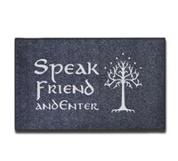 Accssoey Paillasson amusant, tapis de bienvenue Speak Friend Paillasson absorbant 76,2 x 45,7 cm