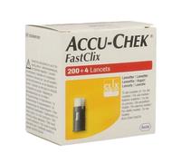 Accu Check Fastclix Lancettes Boite De 200+4