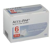 Accu Fine Aiguille 0.25x6 mm 31g Canule 100 pc(s)