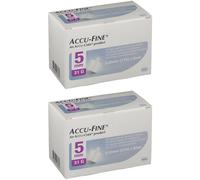 ACCU-FINE® Aiguilles 0,25 mm x 5 (32G) Canule 2x100 pc(s)