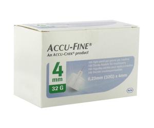 Accu-Fine Aiguilles Stérile Pour Stylo À Insuline 32G/0,23x4mm Pièces 100