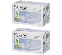ACCU FINE® Aiguilles stériles 4 mm (32G) Canule 2x100 pc(s)