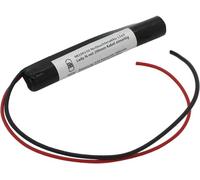 Accu pour lampe de secours NiMH 3,6V 500mAh L1x3 Lady N avec câble de 200mm d'un côté remplace l'accu 3,6 V