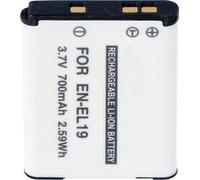 AccuCell Batterie compatible avec EN-EL19, COOLPIX S2500, S3100, S4100