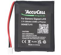 AccuCell Batterie compatible avec Siemens Gigaset L410 S30852-D2240-X1, V30145-K1310-X448, 3,7 V 250 mAh