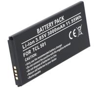 AccuCell Batterie compatible avec TCL 501 - Li-polymère, 3,85 V, 3000 mAh, 11,55 Wh, intégrée