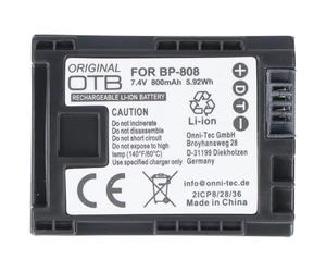 AccuCell Batterie pour Canon BP-508 808 avec Reste minutes affichage