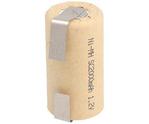 AccuCell Sub-C 2200 NiMH Batterie avec cosses à souder en forme de U