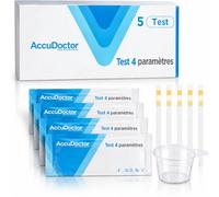 AccuDoctor Test Santé 4 Paramètres - 5 Bandelettes Détection d’Infection, Tests Individuellement Emballés, Utilisation Simple, Rapide et Pratique à Domicile 5 Test