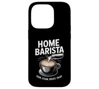 Accueil Barista Versez de la Vapeur Créez Profitez de l'art Latte Coque pour iPhone 14 Pro