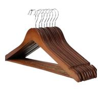 Accueil Cintres avec Crochets Rotatifs À 360 Degrés, Rainures D'épaule Les Essentiels De La Garde-Robe(Bruin)