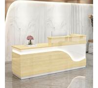Accueil Comptoir pour Salon de Beauté,Comptoir de réception moderne avec éclairage LED,pour Clavier et Casier,Moderne pour Bureau,adapté aux Salons,Bureaux,Halls d'entrée et magasins de détail