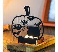 Accueil et festive Ornements bougeoirs Halloween pour affichage à la maison Halloween Party Decoration (C, 12X12X6CM)