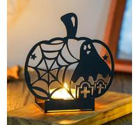 Accueil et festive Ornements bougeoirs Halloween pour affichage à la maison Halloween Party Decoration (D, 12X12X6CM)