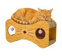 Accueil Griffoir pour Chats,Maison Chats avec Tunnel contre l'ennui et pour l'exercice,Arbre à chat en carton ondulé | Pour une utilisation en intérieur et en extérieur, dans le salon, coin ou au sol