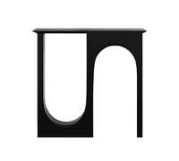 Accueil Meuble d'entrée moderne en bois, table d'entrée, console double courbée derrière la table de canapé for salon, couloir, hall d'entrée, entrée, chambre à coucher Derrière le canapé(Noir,Petit)