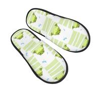 Accueil Pantoufles Grenouilles Et Libellules Réutilisables Hiver Pantoufles Lavables Chausson Hotel Pour Hôtel Intérieur Femmes M