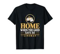 Accueil Quand Le réseau Le Dit Lineman Storm Work Travel Crew T-Shirt Graphique avec Valeur