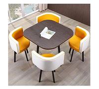 Accueil Salon Table et Chaise Combinaison 4 Design Moderne Cuisine Restaurant Table à Manger 80cm et Chaise Set (couleur : Style E) (Style D)