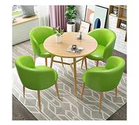 Accueil Salon Table et Chaise Ensemble Balcon Café Simple 80 cm Table de loisirs pour bureau, réception, cour, cuisine occidentale (couleur : bleu) (vert)